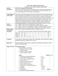 EET 4732- Feedback Control Systems