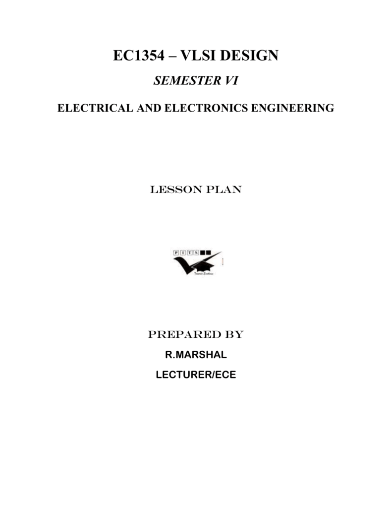 Vlsi Lesson Plan