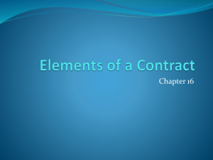 Elements of a Contract - MsMason-Law