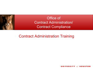 Office of Contract Administration/ Office of Contract Compliance