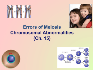 6.4 Chromosomal Abnormalities