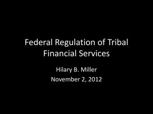 Application of Federal Laws to Tribal Lending