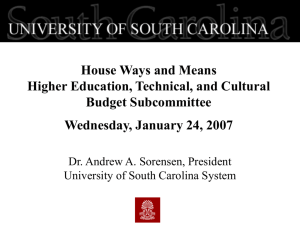 House Ways and Means Committee Higher Education, Technical