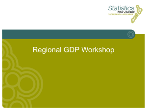 Presentation, Regional GDP Workshop