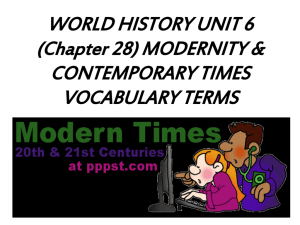 W. Hist. U6 Chapter 28 Vocab Power Point