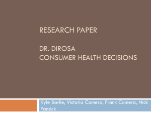 Research paper DR. Dirosa Consumer Health Decisions