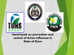 Hand book on prevention and control of Avian Influenza in Nigeria