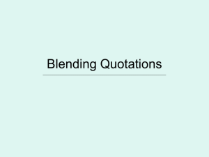 Blending Quotes