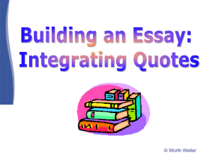 Integrating quotes