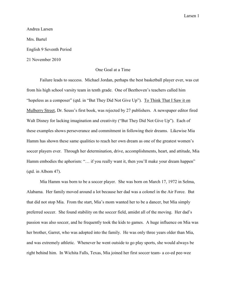 sample research paper for high school students