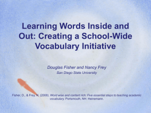 Learning Words Inside and Out: Creating a School