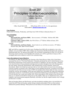 ECON 103: Economic Principles and Problems