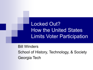 Voter Rules Limit Participation