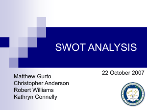 SWOT+Analysis - Mercyhurst Caucasus Insurgency Analysis Team