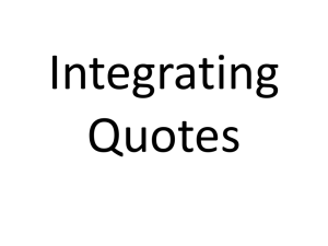 Integrating Quotes