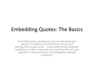 Embedding Quotes - Office of Instructional Technology