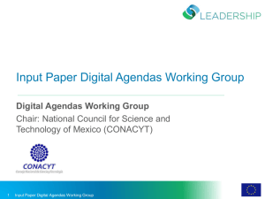 Digital Agendas Working Group - abest