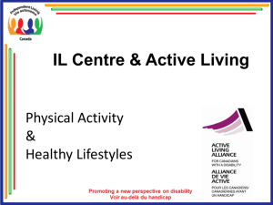 Physical Activity & Healthy Lifestyles