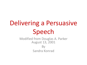 Delivering a Persuasive Speech - 8