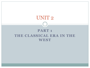 Unit 2 - Classical Civilizations PPT