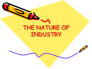 THE NATURE OF INDUSTRY