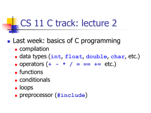 CS 11 C track: lecture 1