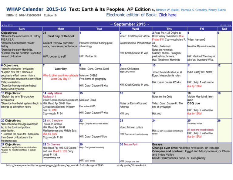 Calendar