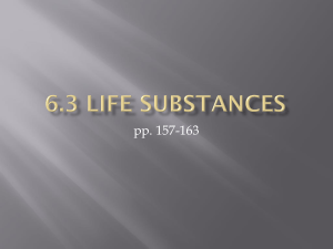 6.3 Life substances