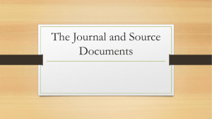 The Journal and Source Documents (1)