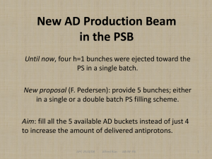 AD Production Beam in the PSB