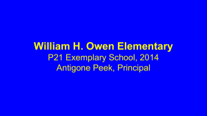 Powerpoint Presentation about Owen Elementary