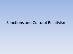 Sanctions and Cultural Relativism