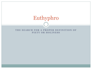 Euthyphro Lecture