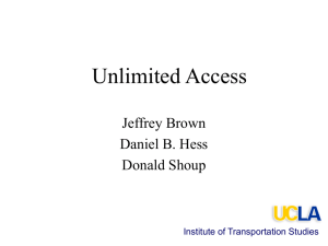 Unlimited Access - The UCLA Lewis Center for Regional Policy