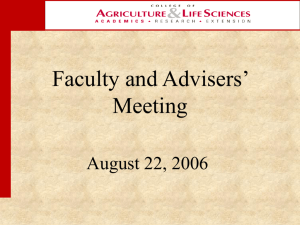 New Degree Programs - College of Agriculture and Life Sciences