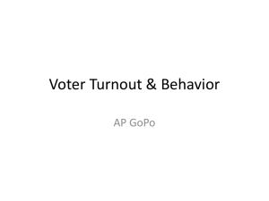 Voter Turnout & Behavior - River Dell Regional School District