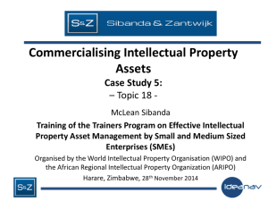 Commercialising Intellectual Property Assets Case Study 5