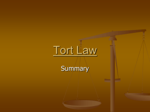 7. Tort Law summary