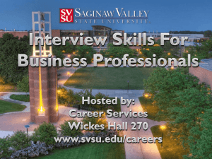 CBM_Interview - Saginaw Valley State University