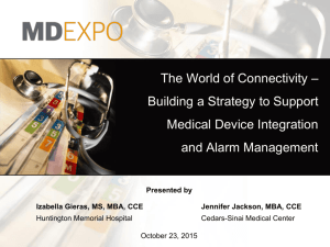 Building a Strategy to Support Medical Device Integration and Alarm