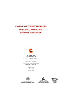 section 1: status of young people in regional, rural and remote areas