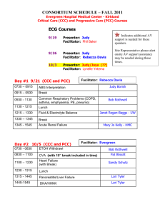 Consortium and ECG course times: 0730-1600