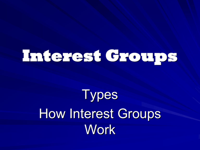 Interest Groups