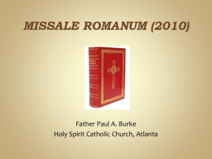Missale Romanum (2010) - Holy Spirit Catholic Church