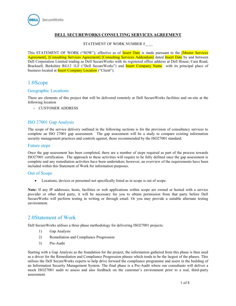 ISO 23 Gap Analysis Intended For Pci Dss Gap Analysis Report Template