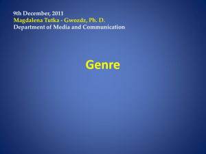 Genre, 9th December 2011