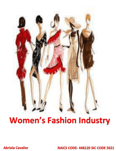 Women's Fashion Industry NAICS CODE