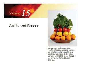 Chapter 4 Acid and Base Review
