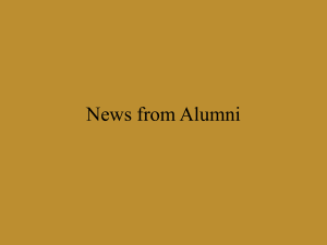 Alumni News, last updated on May 31, 2014