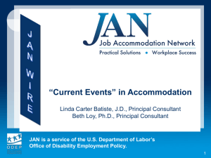 PowerPoint Slides () - Job Accommodation Network
